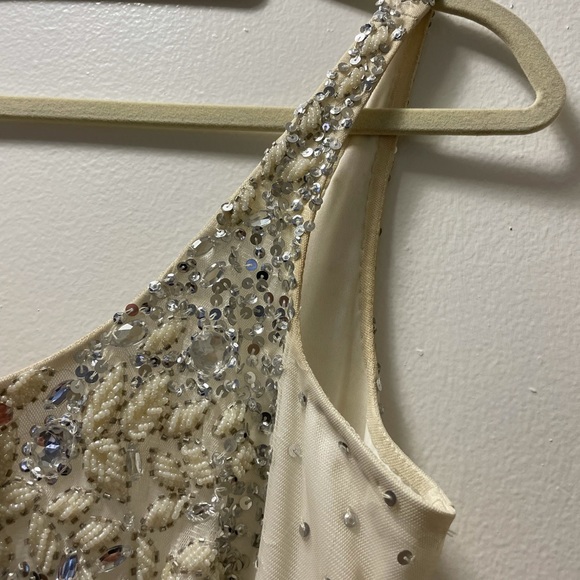 Adrianna Papell Embellished Mesh Tank Dress Size 12 - Picture 6 of 14